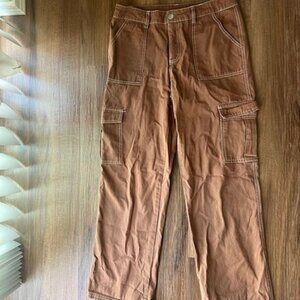 Hesperus Women's Brown Straight Leg Mid Rise Pants